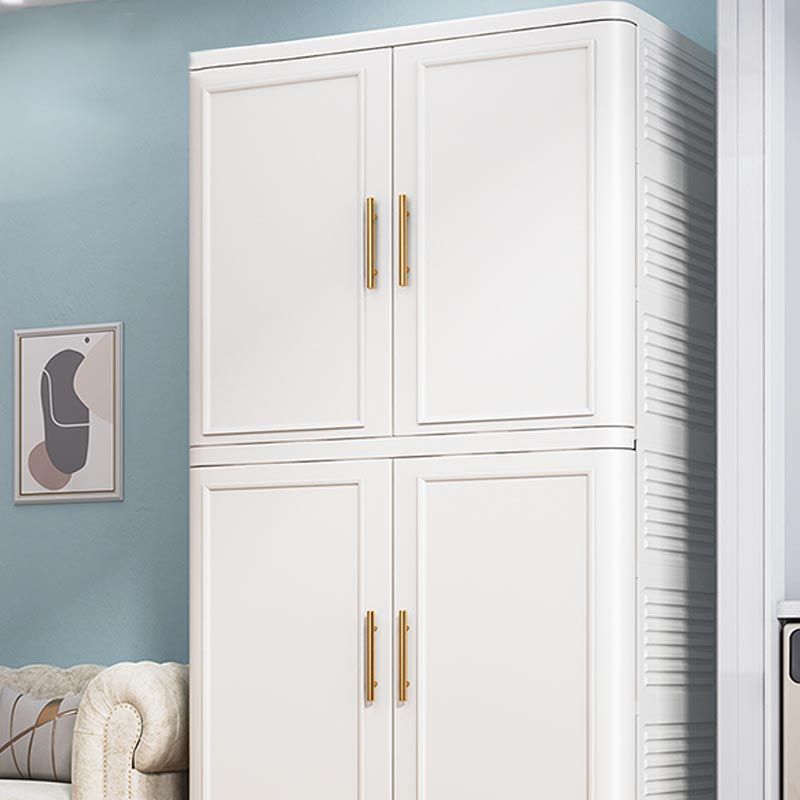 Contemporary 2-Door Wardrobe Armoire Plastic Storage Cabinet