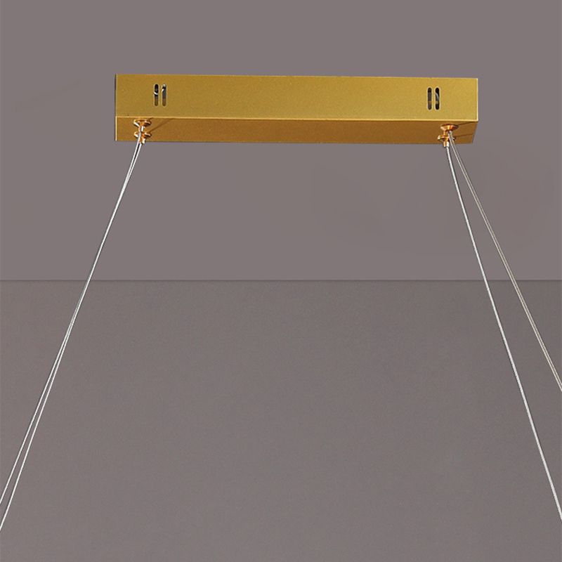 Contemporary Oval Island Lighting Metal 1 Light Island Light Fixture for Kitchen