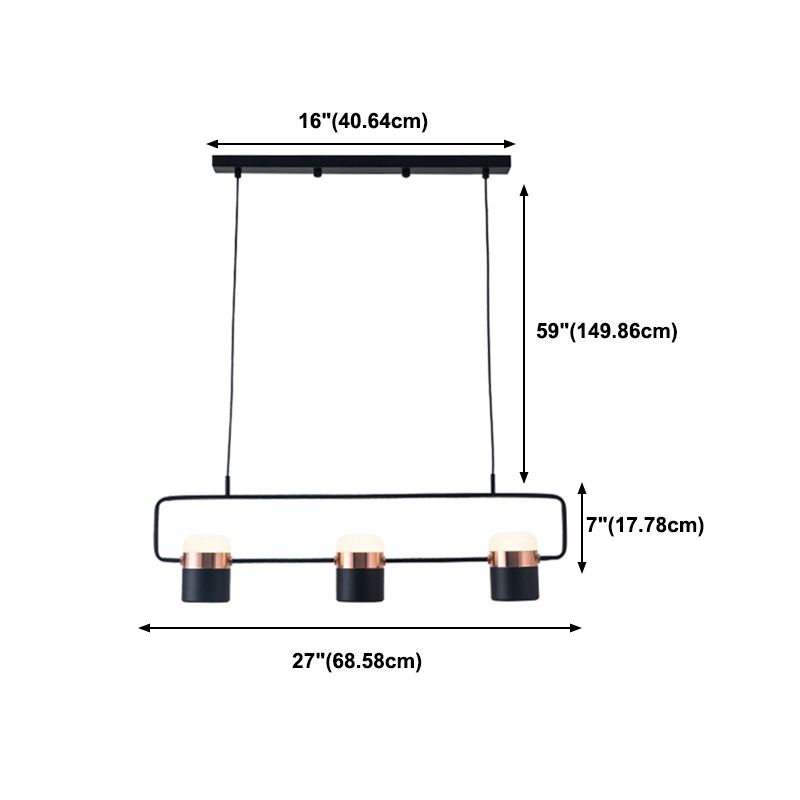 Hedendaagse stijl Cilinder Island Lighting Metal Island Lighting Ideas