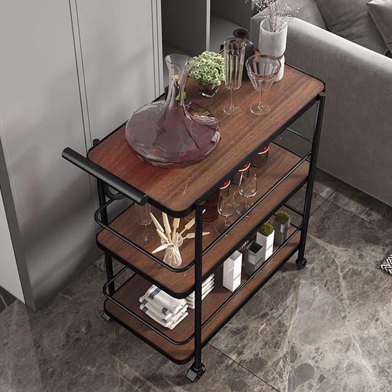 Modern 35.43"H Rolling Prep Table Rectangular Metal Prep Table