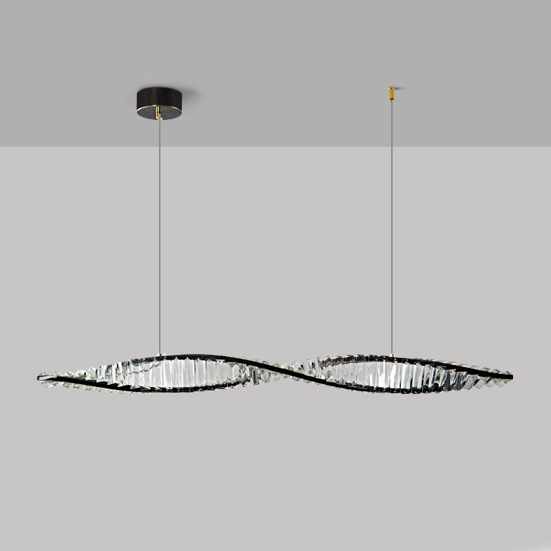 Single Modernism Golden/Black Ceiling Light LED Kitchen Island Lighting