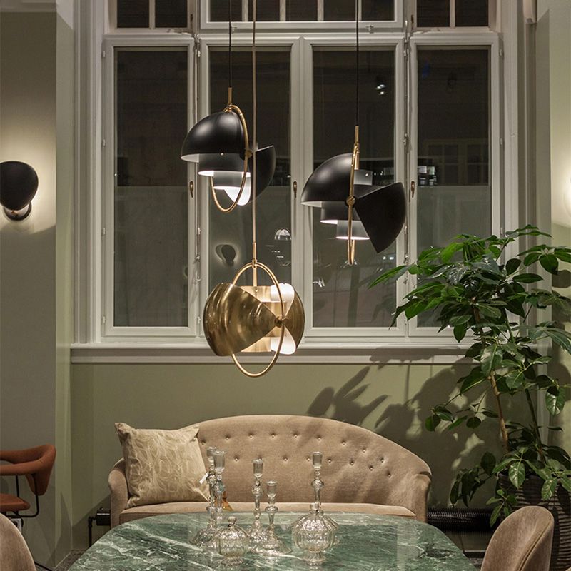 Metal Mobile Shade Hanging Ceiling Light Modern Pendant Light Fixture for Dinning Room