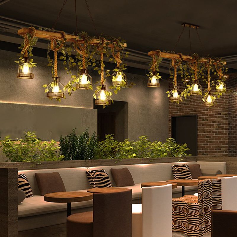 INDUSTRIAL BIRD CAGE ISOLA LIMINE ALIMENTAZIONE ROPE ISOLA LAMONO LAMONO IN BEIGE