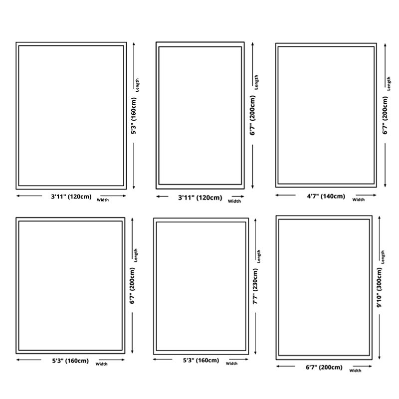 Casual Watercolor Rendering Carpet Color Mixed Polyester Rug Anti-Slip Backing Carpet for Living Room