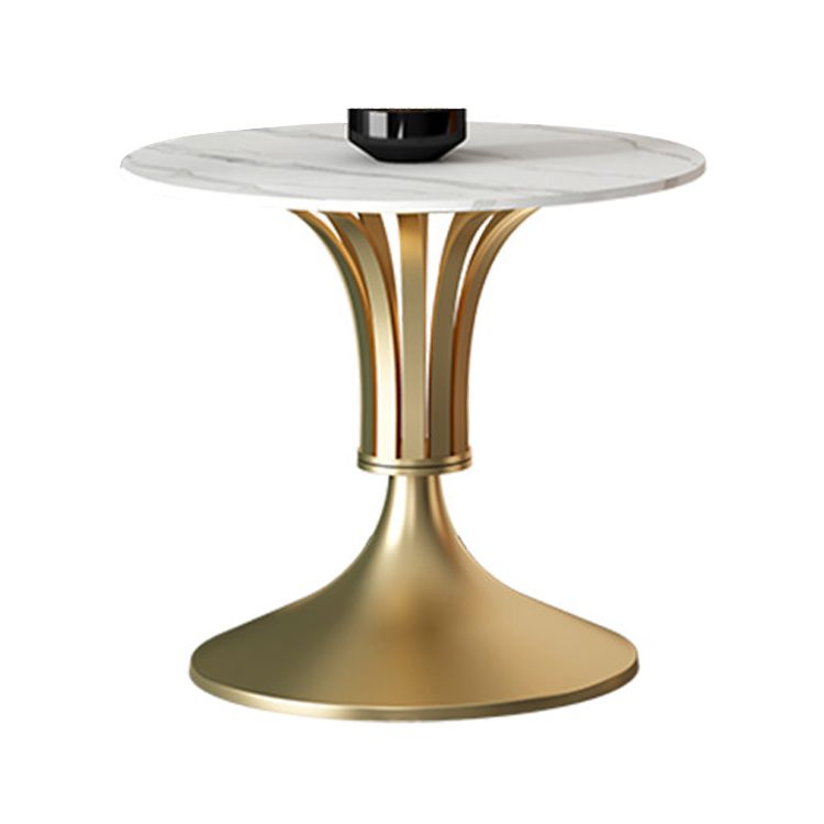 Mesa de comedor de piedra sinterizada Mesa base de un solo pedestal de lujo para comedor