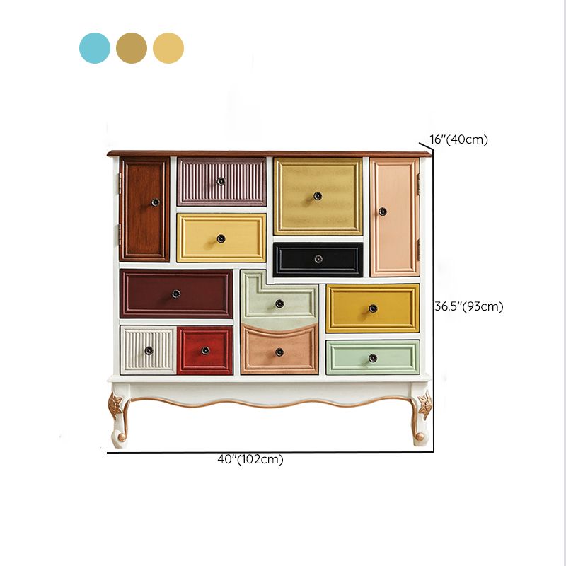 Nautical Chest Bedroom Solid Wood Storage Chest with Drawers