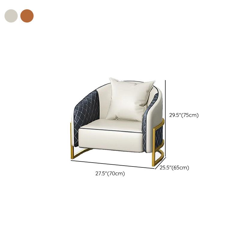 Modern Leather Sofa Chesterfield Tuxedo Arm Loveseat for Bonus Room