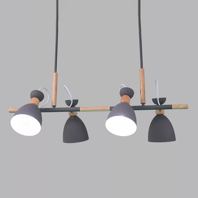 Modern Style Linear Shape Island Lights Metal 4 Lights Pendant Light for Living Room