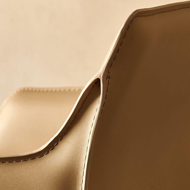 Faux Leather Arm Chair Upholstered Dining Room Chair for Home