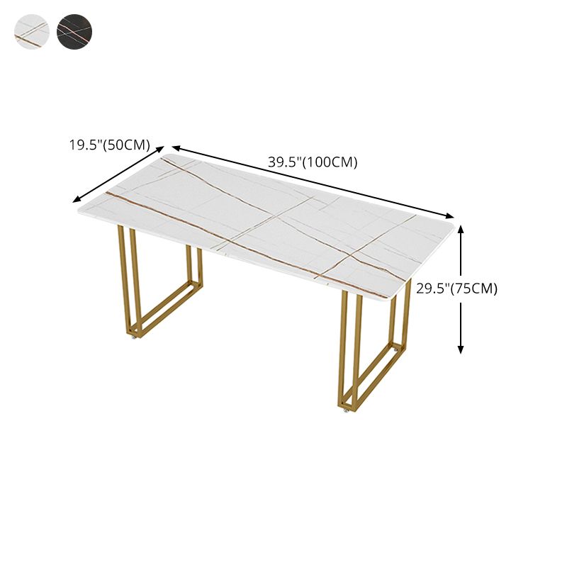 Sintered Stone Dining Table Traditional Luxury Sled Base Dining Table