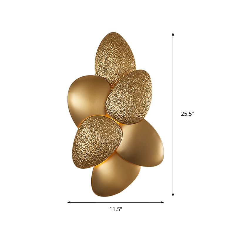 Acier inoxydable squama mural moderne 3/6 lumières Gold Sconce Lightture pour chambre à coucher