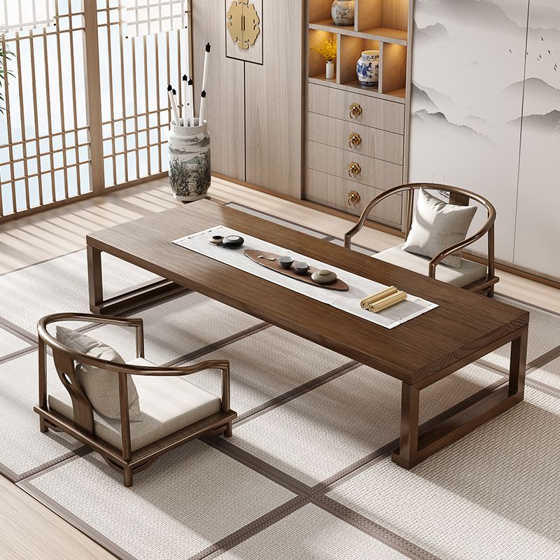 1 Rectangle Coffee Table Solid Wood Sled Single Coffee Table