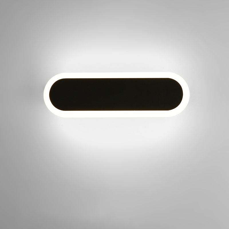 Moderno Minimalista Estilo lineal Luz montado en la pared lineal Discus de luz de pared de metal para sala de estar