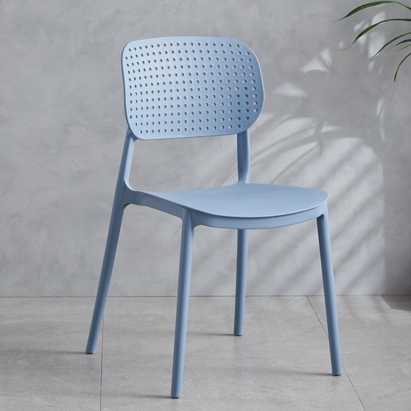 Modern Home Kitchen Chair Open Back Plastic Dining Side Chair