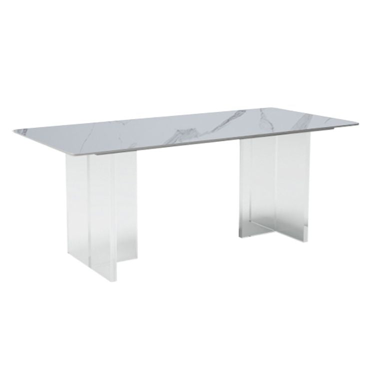 Mesa de piedra sinterizada de mesa interior de lujo acrílico tradicional