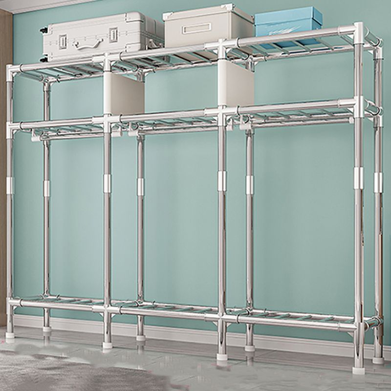 Stainless steel Frame Wardrobe Armoire Modern Home Wardrobe Cabinet