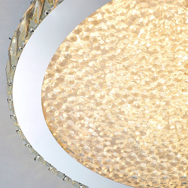 Soporte de techo de montaje de color de cristal de luz de cristal ligero de color geométrico moderno en blanco