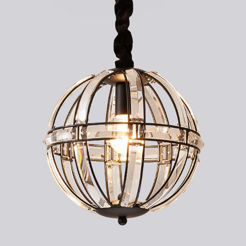 Globe Lantern Pendant Lighting Modern Crystal Dining Room Light Light