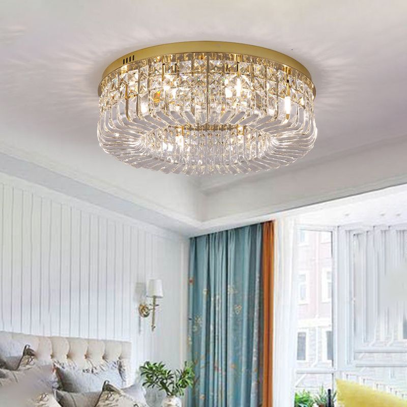 Zeitgenössische Deckenleuchte aus Kristallglas für Esszimmer und Wohnzimmer