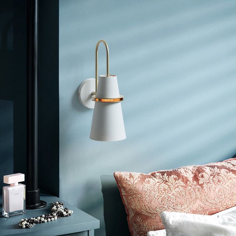 Nordic Style Iron Wall Mount Light Cylinder Shape Colorful Wall Lamp for Living Room