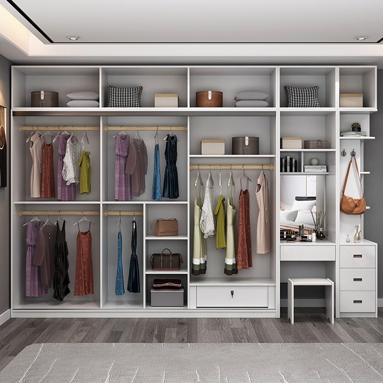 Contemporary Engineered Wood Wardrobe Home Freestanding Wardrobe