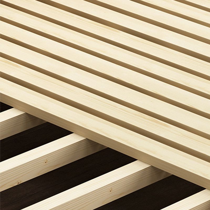 Upholstered Headboard Bed Solid Wood Walnut Bed Low Profile Bed Frame