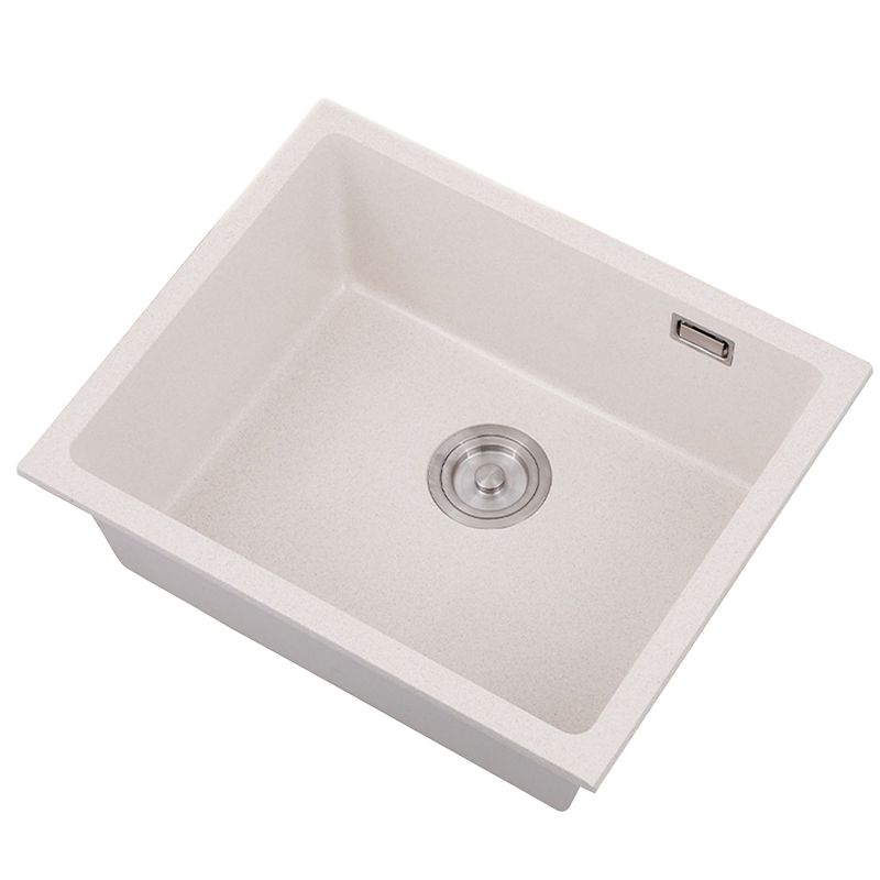 Single Bowl Kitchen Sink Quartz Kitchen Sink with Drain Assembly