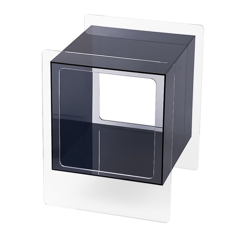 Modern Square End Table Double Tier Corner Table with Storage