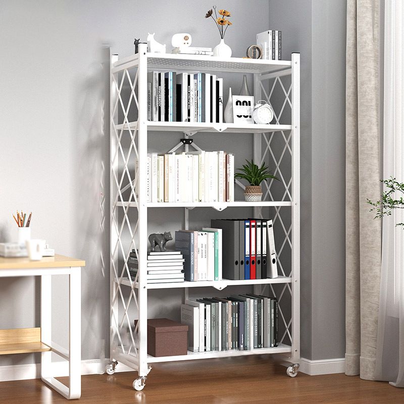 Metal Standard Bookcase Industrial Style Shelf for Home Office