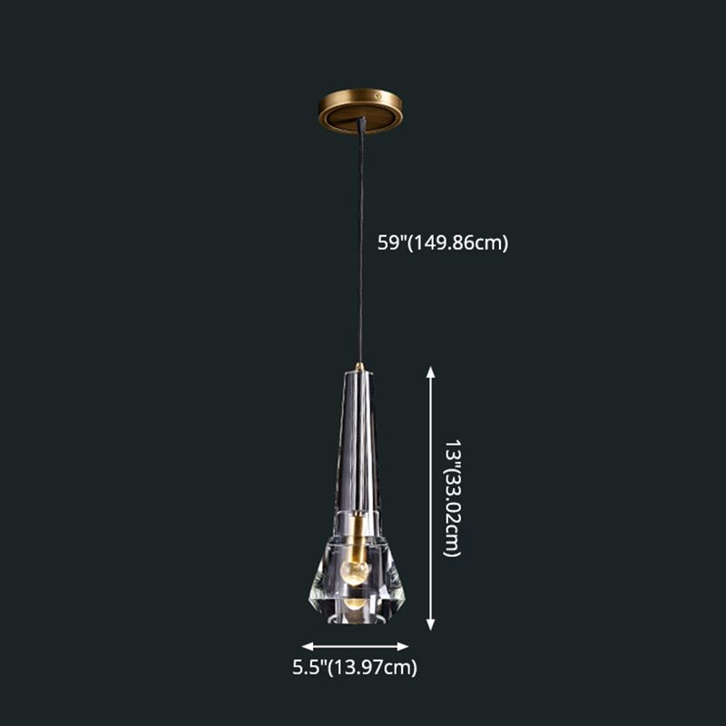 Kristal messing hanglamp in moderne luxe stijl koper geometrische hangende lamp voor binnenruimtes