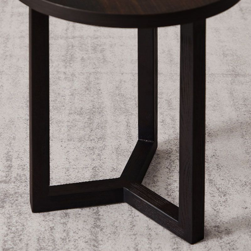 Round Wood Side Table Nordic Style Side Table for Living Room