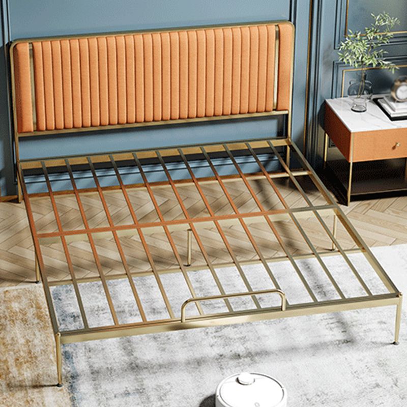 Glam Style Metal Bed Including HeadboardPanel Bed , 43 inch High