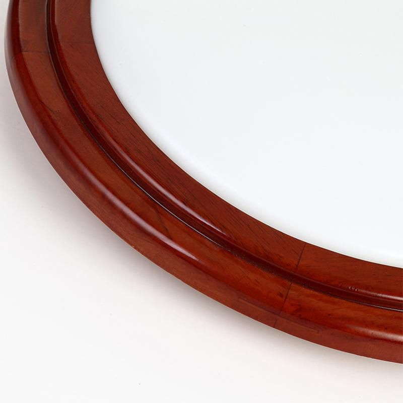 Minimalist Decke Flush Lampe Dunkel Holz Rund LED Unterputz Licht mit Acryl Schatten