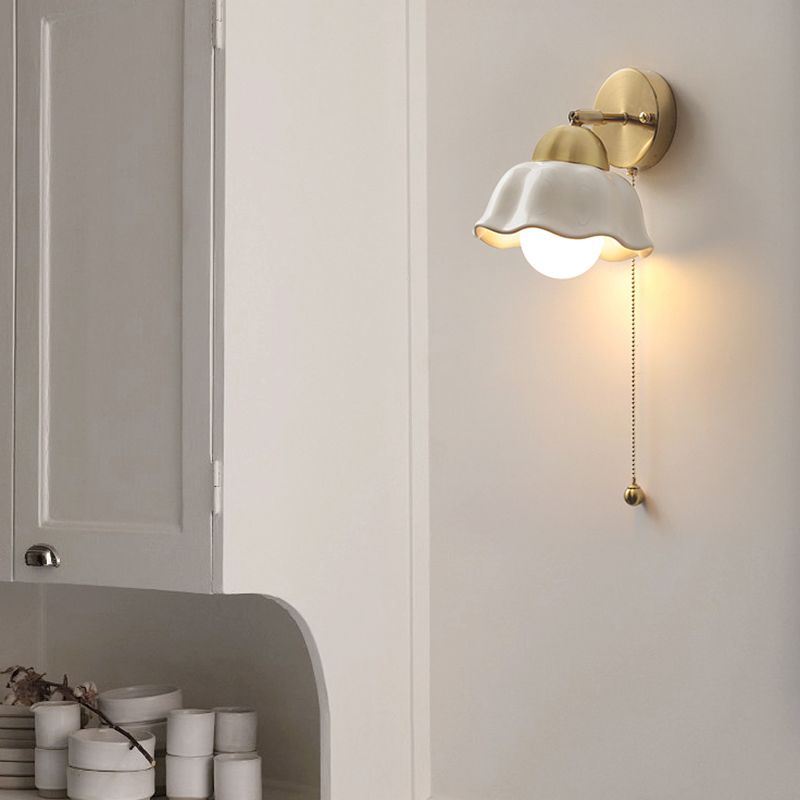 Modernism Wall Sconce Ceramic Wall Light Fixture for Bedroom