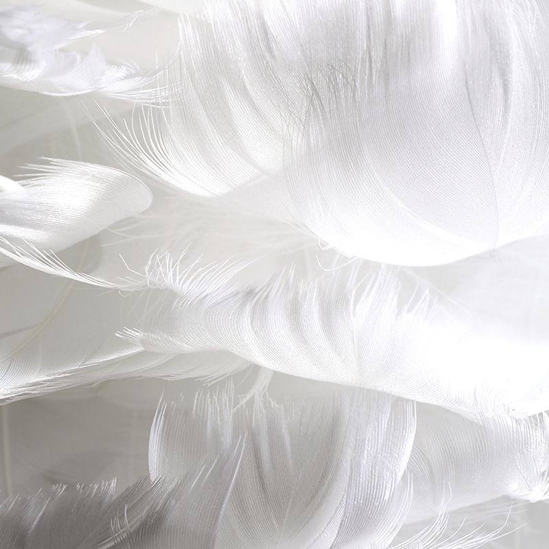 Goose Feather Pendant Light Nordic Modern Living Room Ceiling Hanging Light Fixture