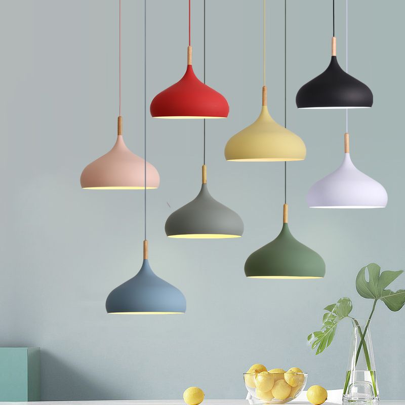 Metallkuppel Anhänger Beleuchtungsbehandlung Makkaron Hanging Anhänger Licht für Esszimmer