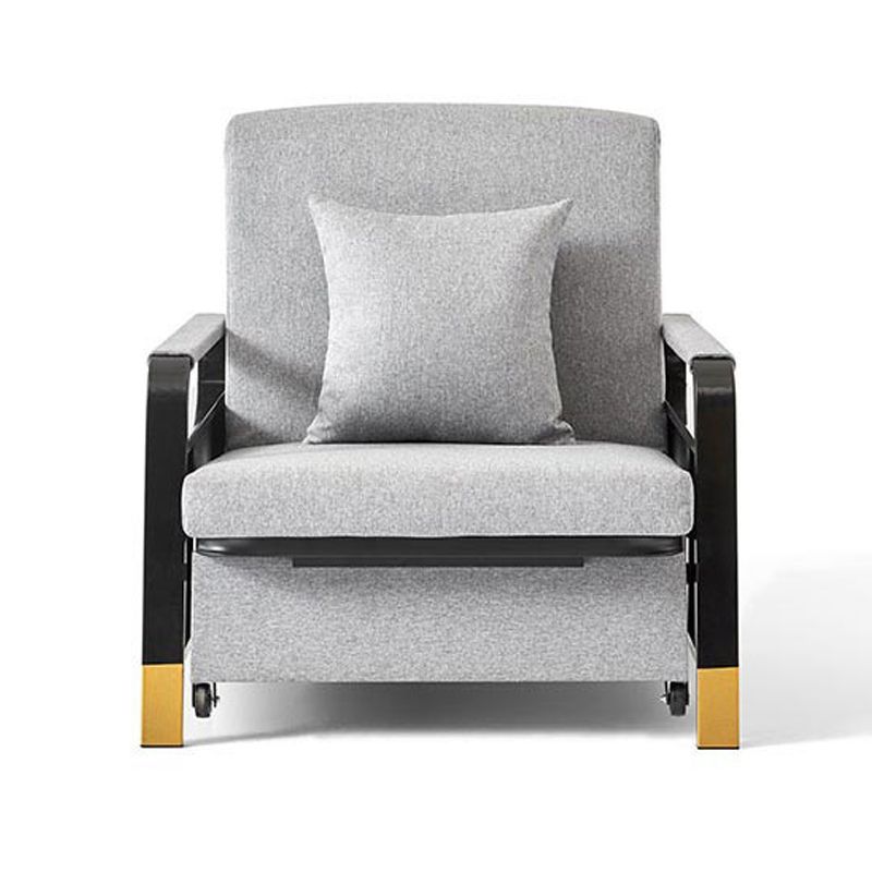 Convertible Bed Sofa with Storage Square Arms Cushion Back Bed Sofa