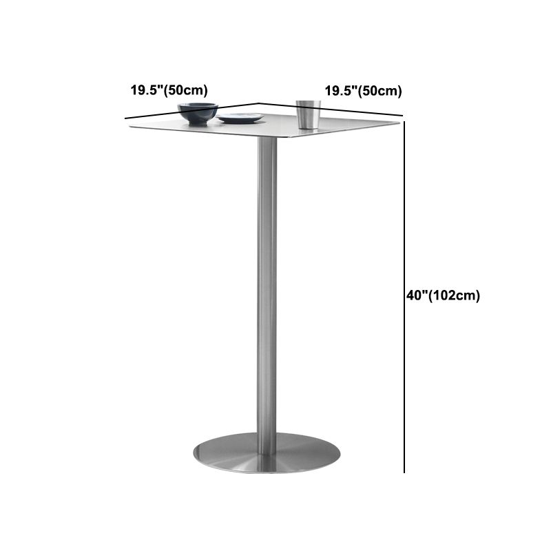 Industrial Style Pub Table Bar Height Metal Bar Table for Indoor