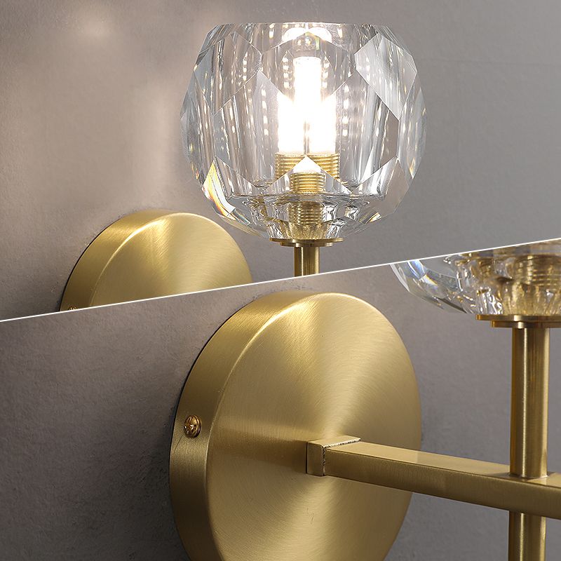 Luz de pared de cristal moderna Luz creativa de pared creativa para sala de estar de dormitorio de hotel