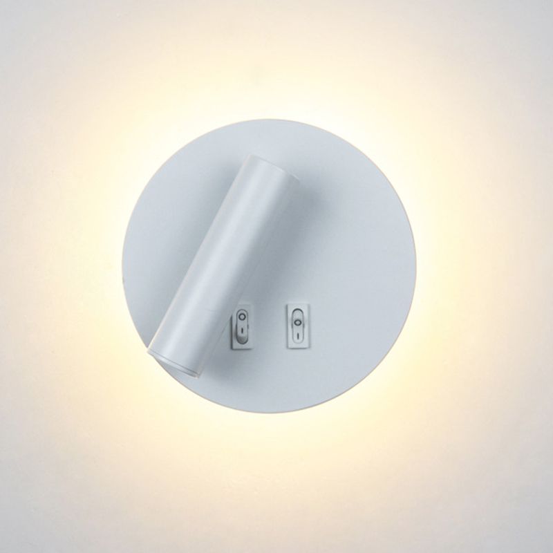 Modern Style Wall Mount Light 2 Lights LED Wall Light with Acrylic Shade for Bedside
