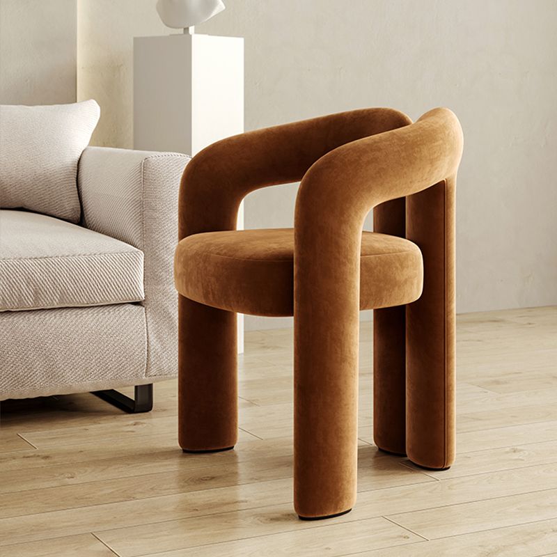 Modern Contemporary Upholstered Arm Chair Open Back Dining Chair for Dining Room