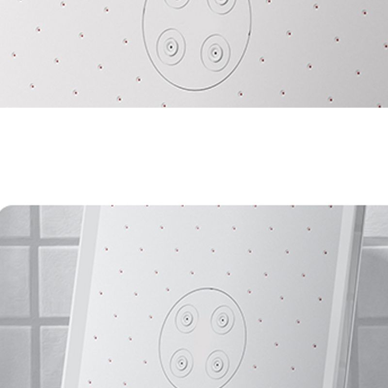 Metal Shower Head Combo Modern Square Fixed Shower Head for Bathroom