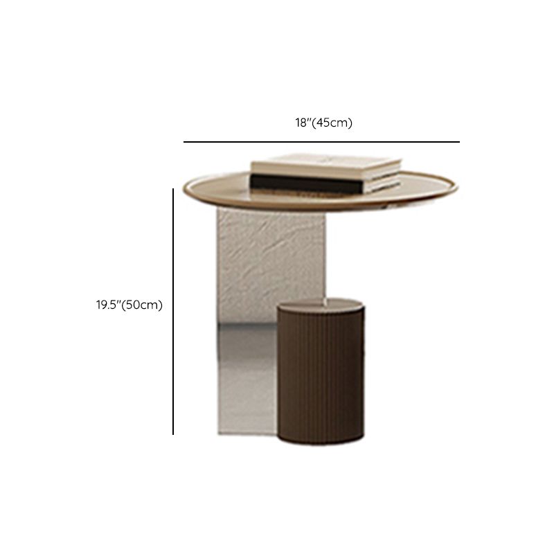 Contemporary Cocktail Table Round Storage Coffee Cocktail Table