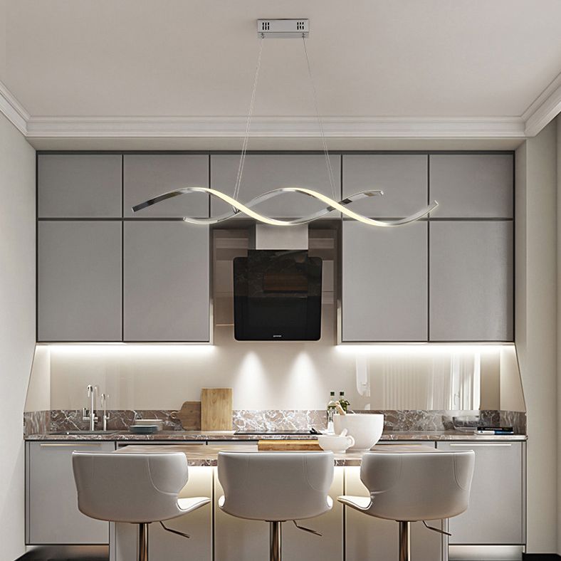 Lumo a pendente a sospensione a sospensione a spirale Light Minimalist LED PENDANT PROVA per sala da pranzo