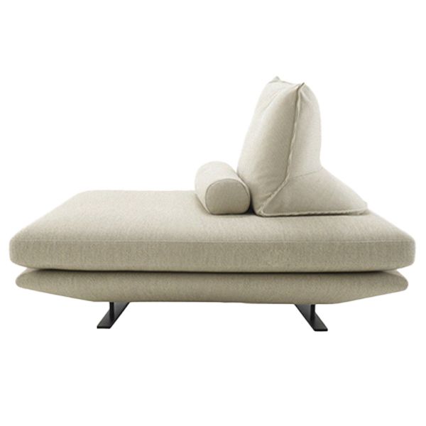 Contemporary Upholstered Solid Color Lounge Chair with Metal Legs
