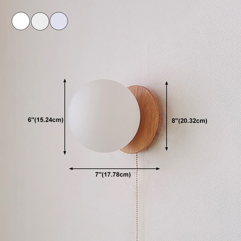 Luz de pared de bola de vidrio Luz de luz de estilo moderno Luz de pared para sala de estar para sala de estar