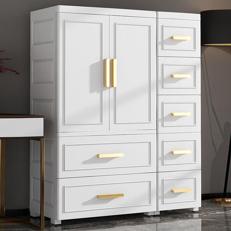 Hinged Wardrobe Cabinet Modern Plastic Storage Cabinet for Bedroom
