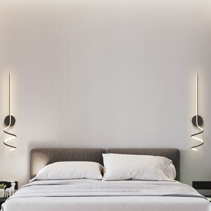 Moderno conciso conciso a parete a parete in alluminio sconde a parete lineare con ombra silicone