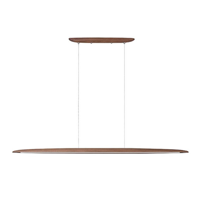 Walnut Island Lighting Fixture Modern 1-Head Restaurant Suspension Lamp with Acrylic Shade