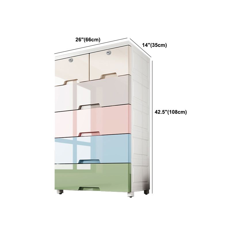 Modern Style Non-Hanging Armoire Plastic Home Storage Cabinet